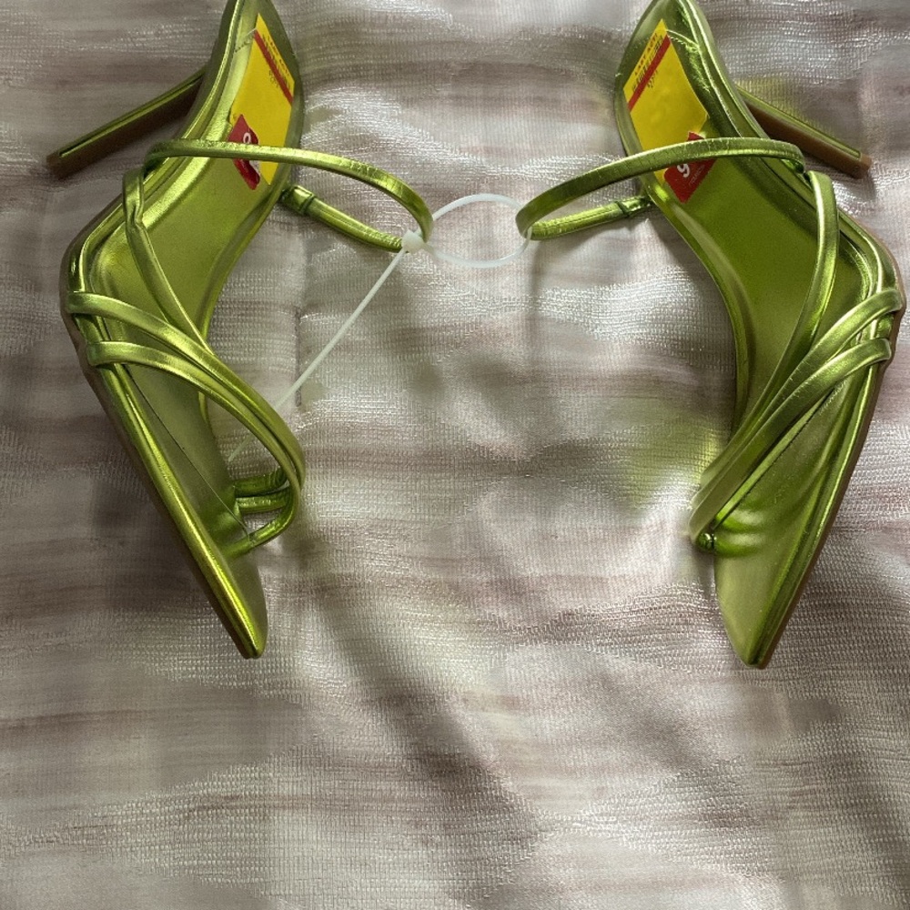 Elegant Green Strappy Heels